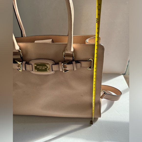 MICHAEL KORS HAMILTON Leather Pink Chain Satchel Crossbody Handbag - Picture 14 of 16